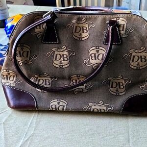 BEAUTIFUL CLASSIC DOONEY & Bourke Canvas n LEATHER TOTE